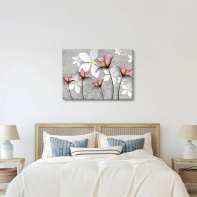 Tablou cu abstracție florală (70x50 cm)