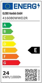 Plafoniera LED aluminiu alb, MDF aspect de lemn DORO 45cm