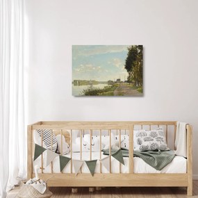 Tablou pe sticlă - Claude Monet, Argenteuil, reproducere (70x50 cm)