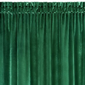 Draperie frumoasă din catifea de un verde intens, pe o bandă de pliere Lungime: 300 cm