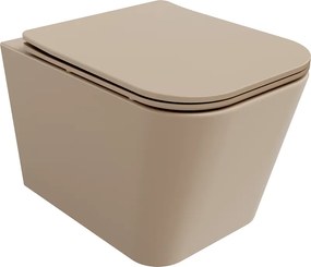 Mexen Teo vas wc Rimless cu capac cu cădere lentă slim, duroplast, cappuccino mat - 30854064
