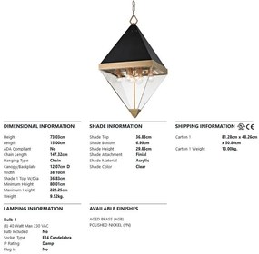 Pendul LUX design modern COLTRANE big, alama antichizata