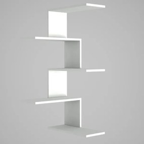 Etajeră de colț CANIKO 109x51,5 cm albă