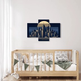 Tablou – Oraș geometric (90x60 cm)
