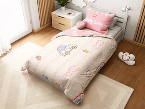 Lenjerii din bumbac pentru patut Culoare roz, AUTO LOVELY