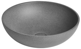 Chiuvetă gri închis rotundă din beton ø 44 cm Turf – Sapho