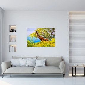Tablou - Girafa în Africa (90x60 cm)