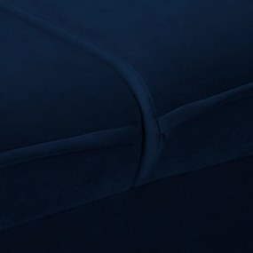 Canapea albastru-închis cu tapițerie din catifea 138 cm Juli – Ropez