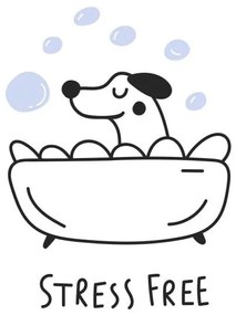 Ilustrație Cute dog taking a bath. Stress free., Igor Levin