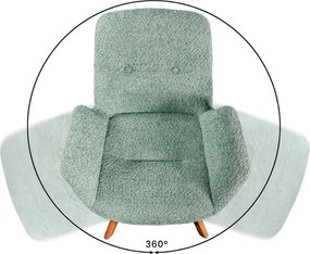 Set de 2 scaune pivotante Baltic stejar/ verde menta