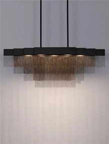 Lustra LED suspendata design modern REVIA negru