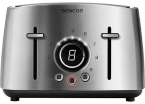 Sencor - Prăjitor de pâine cu 4 fante, 1600 W/230 V, crom mat