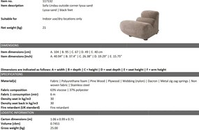 Modul colt exterior, Canapea modulara design LUX Lindau, sand