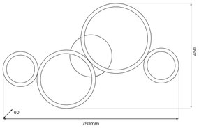 Plafonieră LED UNIVERSE LED/30W/230V negru