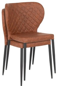 Scaune de dining maro coniac 4 buc. Pisa – House Nordic