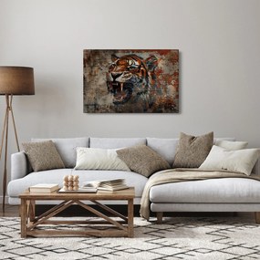 Tablou - Tigru din Cărămizi (90x60 cm)