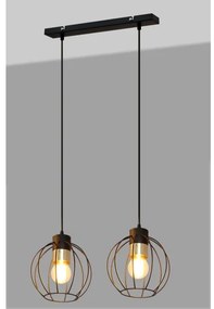Lustră pe cablu STARLIGHT 2xE27/15W/230V neagră/aurie
