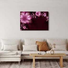 Tablou cu abstracție - flori (90x60 cm)