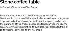 Masuta cafea de exterior / interior design ultra-modern premium STONE