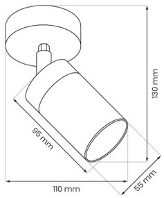 Spot de perete Brilagi POKER 1xGU10/25W/230V bej