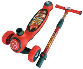 Trotineta copii cu roti luminoase din silicon NOVOKIDS™ Mini Scooter 9080, Cu melodii si lumini, 3 roti, Pliabila, Maner reglabil pe inaltime, Maxim