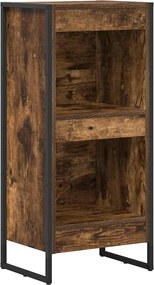 vidaXL Dulap pentru cărți Stejar fumuriu 80 x 30 x 155 cm