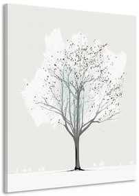 Tablou copac minimalist iarna