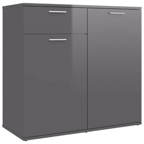805778 vidaXL Servantă, gri extralucios, 80x36x75 cm, PAL