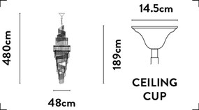 Candelabru cristal design lux casa scarii Belle 19L