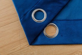 Draperie din catifea Culoare albastru regal, VELVET 140x250 cm Agatat: Rejansa