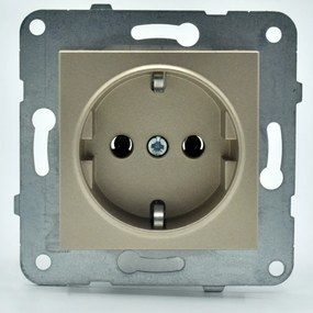 Priza simpla cu impamantare, 16A, IP20, Bronz, Panasonic Arkedia Slim \ Karre Plus