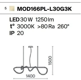 Lustra LED design modern Tau