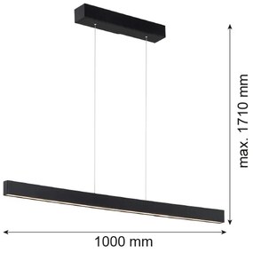 Lustră LED pe cablu BALANS LED/35W/230V 3000K negru Argon 8303