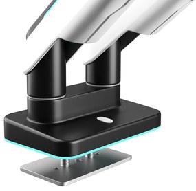 Suport dublu pentru monitoare de 49 de inchi, alb-negru X-Arm Dual RGB