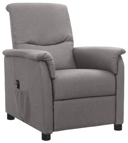 3098544 vidaXL Fotoliu rabatabil electric, gri deschis, textil