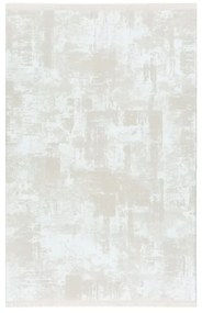 150x230 cm Covor Alb/Crem, Margini cu Franjuri, Living/Hol/Dormitor, 60% Polipropilenă 40% Poliester, Modern, Model Meadow