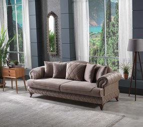 Canapea extensibila cu 3 locuri Bianca, clasica - MobMax