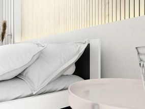 Pat IKAROS 180 x 200 cm, antracit/alb Saltele: Cu saltele Coco Maxi 20 cm, Somiera pat: Cu lamele drepte