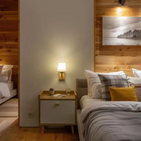 Lampă de perete Brilagi NUBILA WOOD 1xE27/25W/230V stejar/alb