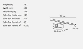 Aplica de perete LED pentru baie IP44 Marlee crom 3000K