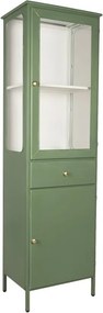 Dulap înalt din metal, verde, 54x42x184 cm, „Merville”