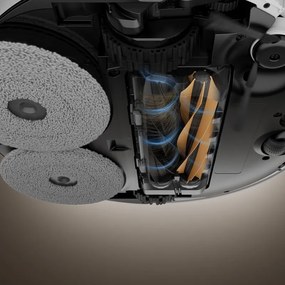 Aspirator robot Dreame X50 Ultra RLX85CE-6-BK, 20000 Pa, detectare AI a obstacolelor, navigare 360°, control vocal, sterilizare UV, negru/dorat