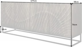 Comoda din lemn de mango Scorpion 177cm, gri