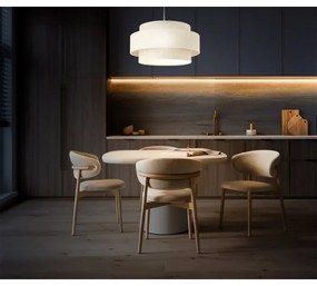 Lustră suspendată pe cablu BOHO, 1x E27/60W/230V, Ø 40 cm, alb