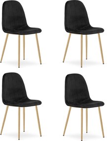 Scaun de masa PADVA VELVET, neagra