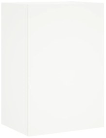 836910 vidaXL Comodă TV de perete, alb, 40,5x30x60 cm, lemn prelucrat
