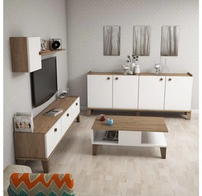 Mobilier living Sommer 3 (Stejar + Alb). 1088212