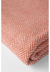 Pled din amestec de bumbac Euromant Skyline, 140 x 180 cm, roșu teracotă