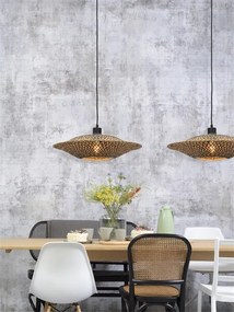 Lustra suspendata din bambus Bali orizontal S, 44cm