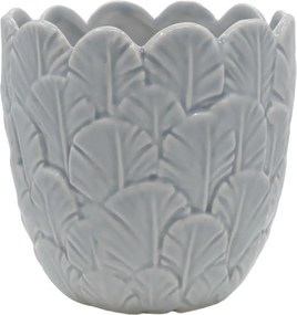 Ghiveci opal din portelan, cu model, H13.5/D13.5 cm, Fayence